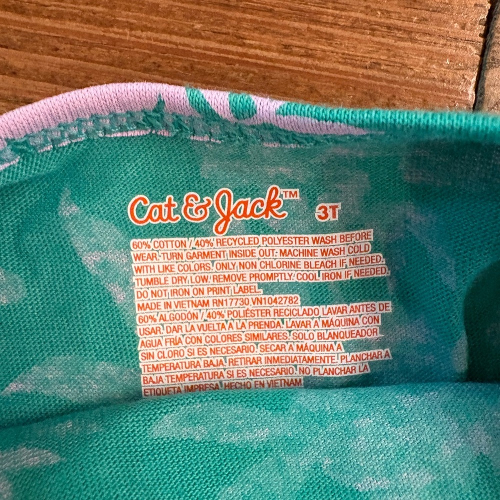 Cat & Jack Girls' Sleeveless Knit Dress - Pink, Light Blue, Green Floral - Picture 9 of 11